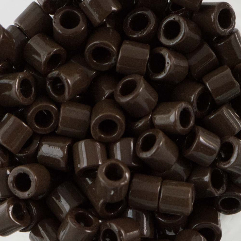 8/0 MIYUKI DELICA Opaque Chocolate Brown Seed Bead (8g)
