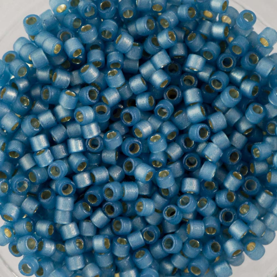 11/0 MIYUKI DELICA Silver Lined Duracoat Semi-Frosted Light Bayberry Seed Bead (8g)