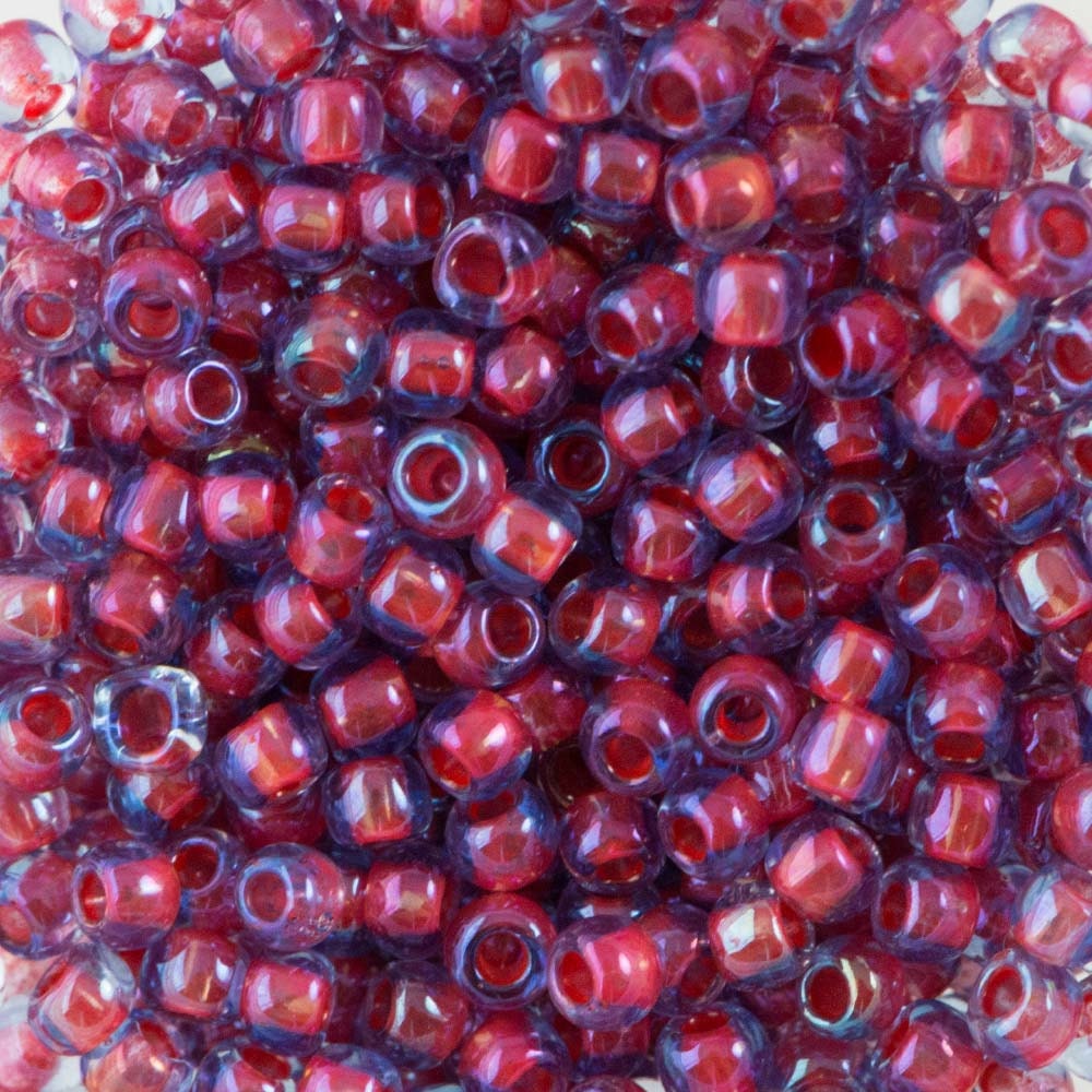 11/0 TOHO ROUND Inside Color Light Sapphire / Hyacinth Lined Seed Bead (8g)