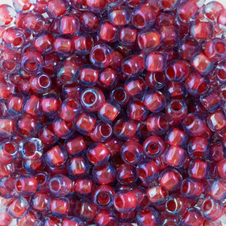 11/0 TOHO ROUND Inside Color Light Sapphire / Hyacinth Lined Seed Bead (8g)