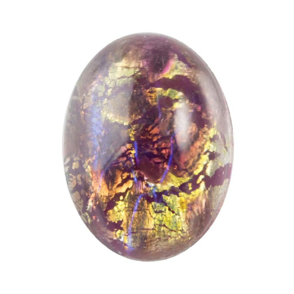 Amethyst Opal Glass Cabochon 14mm x 10mm (2) cab5004E