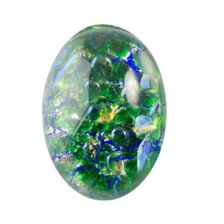 Green Opal Glass Cabochon 14mm x 10mm (2) cab5004B