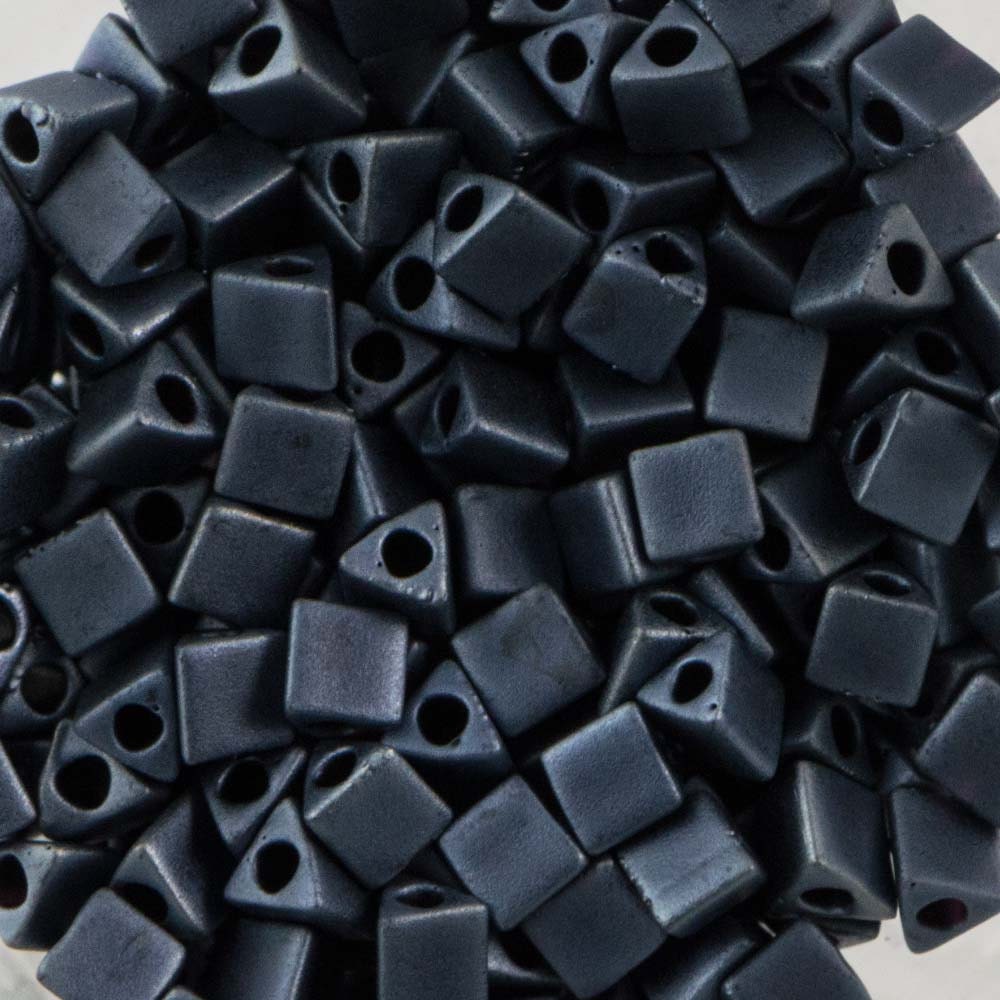 Matte Gun Metal Miyuki Triangle Seed Bead 8/0 7.2gm Tube STR8-2001-TB