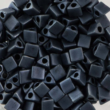 Matte Gun Metal Miyuki Triangle Seed Bead 8/0 7.2gm Tube STR8-2001-TB