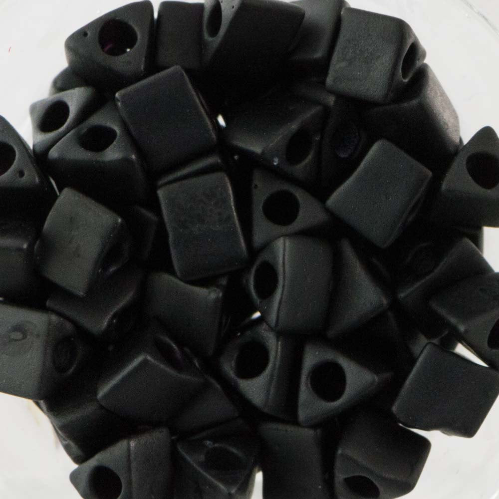 Matte Black Miyuki Triangle Seed Bead 5/0 7gm Tube STR5-401F-TB