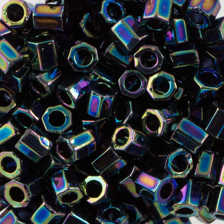 Blue Iris Miyuki Hex Cut Seed Bead 8/0 6.8gm Tube DBLC-0002-TB