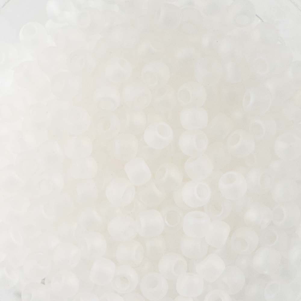 11/0 TOHO ROUND Transparent Rainbow Frosted Crystal Seed Bead (8g)