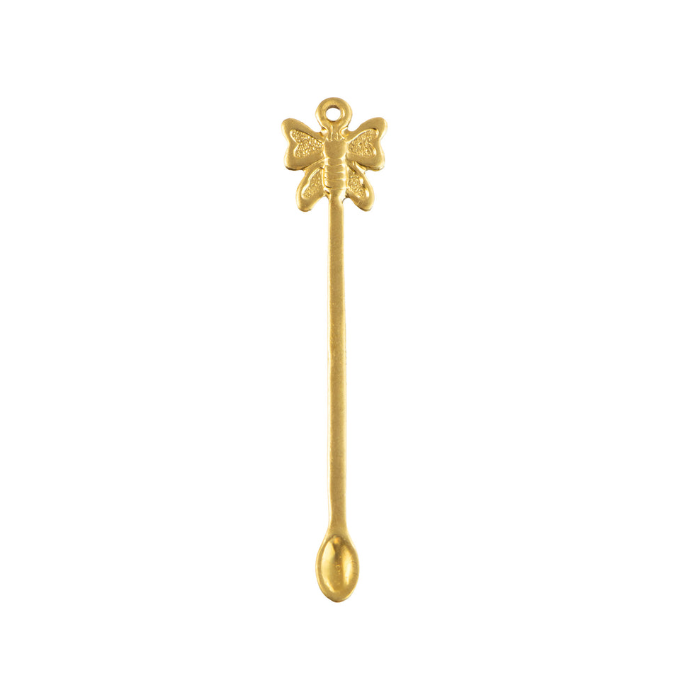 Tiny Spoon with Butterfly Pendant 48x12mm (2)