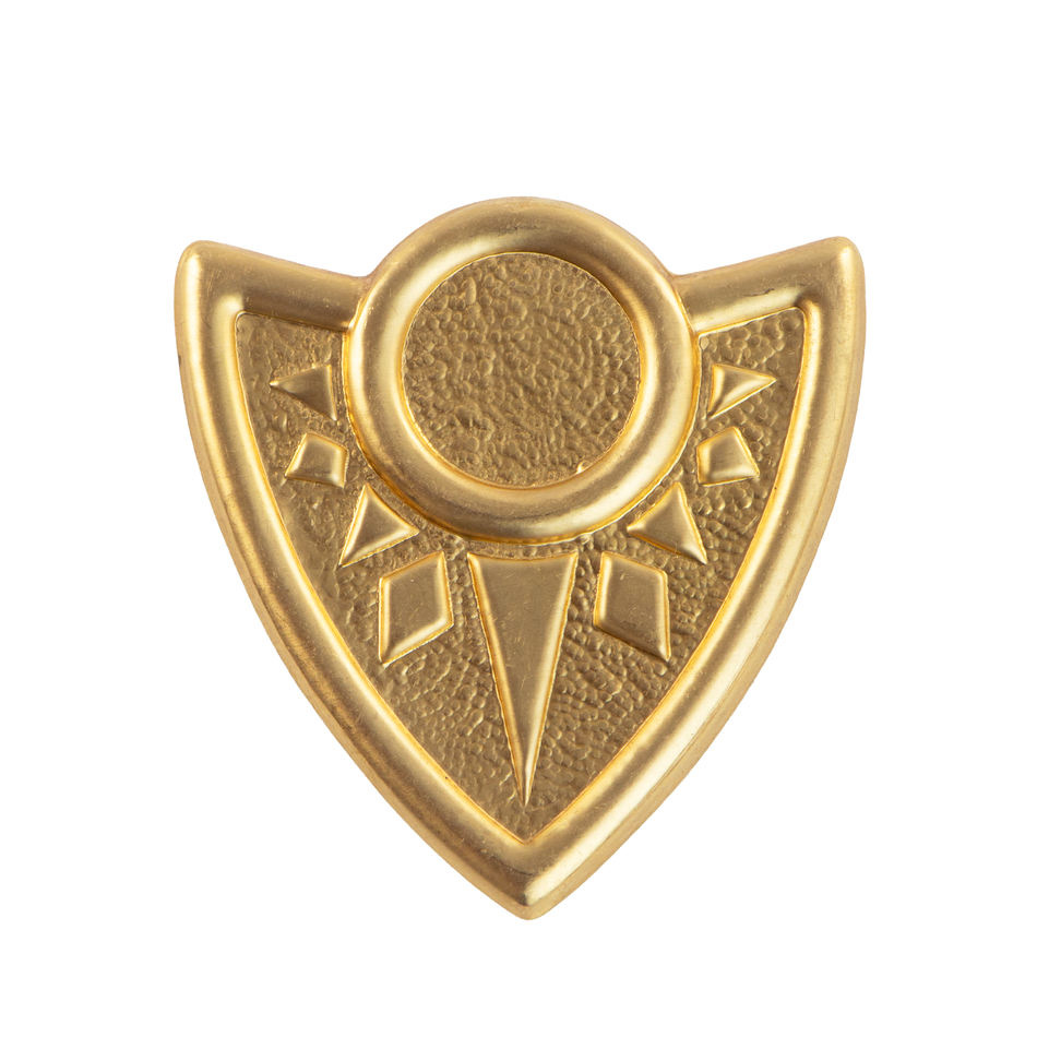 No Hole Raw Brass Tribal Shield Stamping 14mm Setting (2)