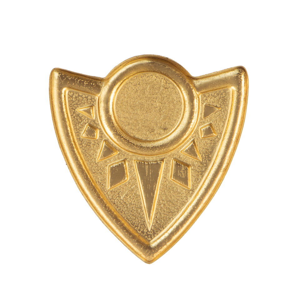 No Hole Raw Brass Tribal Shield Stamping 14mm Setting (2)